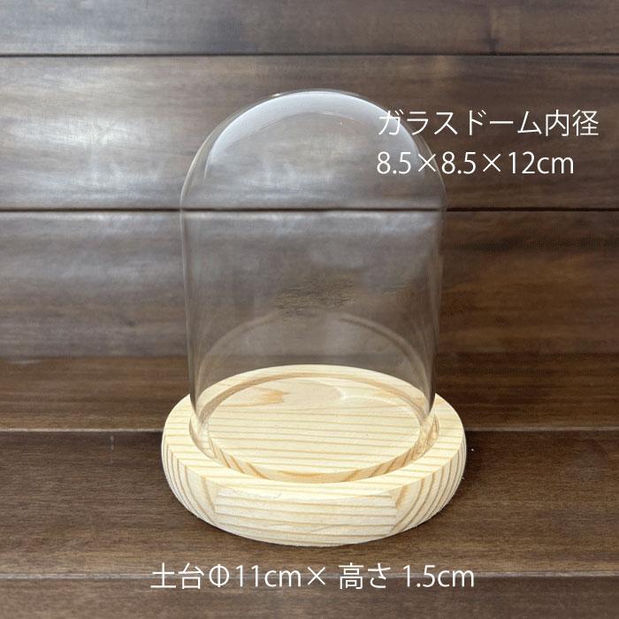 P*O様 古いガラスドーム木台　 アンティークアトリエ飾り台ショーケース店舗什器 ガラスドーム ディスプレイ ケース 硝子 オブジェ 飾る 保護 ショー