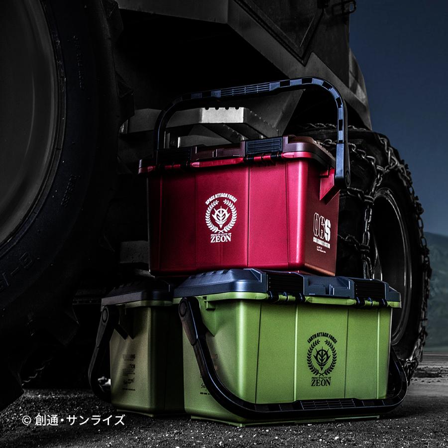 ツールボックス 17L おしゃれ ガンダム ジオン 専用 グリーン 高耐久 スタッキング 収納 整理 DIY アウトドア 釣り具 ホビーパーツ 緑 大容量 機動戦士ガンダム｜lapis1021｜10