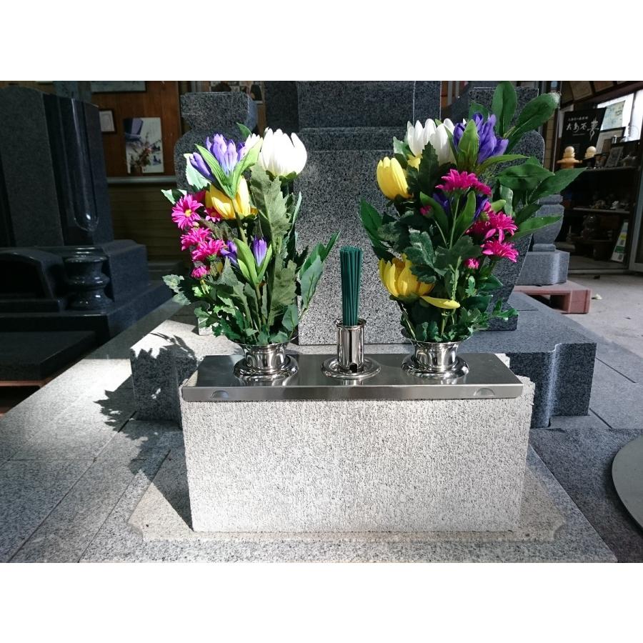 単品 コンクリートブロック 花立用プレート ステンレス お墓 リフォーム 掃除 簡単 錆びにくい 墓 花立て ナカムラ商事 墓前用 Hanatate Plate Lapis ラピス 通販 Yahoo ショッピング