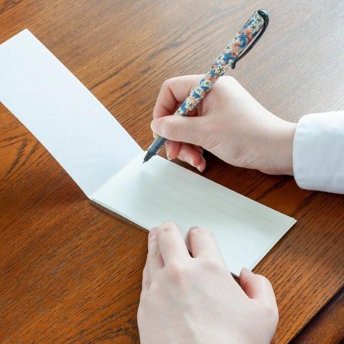送料無料 ハローキティ 一筆箋 全9種 日本製 越前和紙 友禅柄 サンリオ キティ 透かし入り 和柄 かわいい 手紙 封筒 筆記用具 | ハローキティ | 12