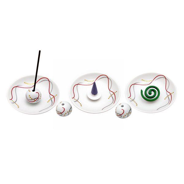 華かんざし 香立付香皿 日本製 有田焼 全5色 薫寿堂 お香立て 線香立て インセンスホルダー 伝統色 小物入れ 薄紅 白妙 黄釉 新緑 漆黒 推しカラー 上品 高級感 |  | 04