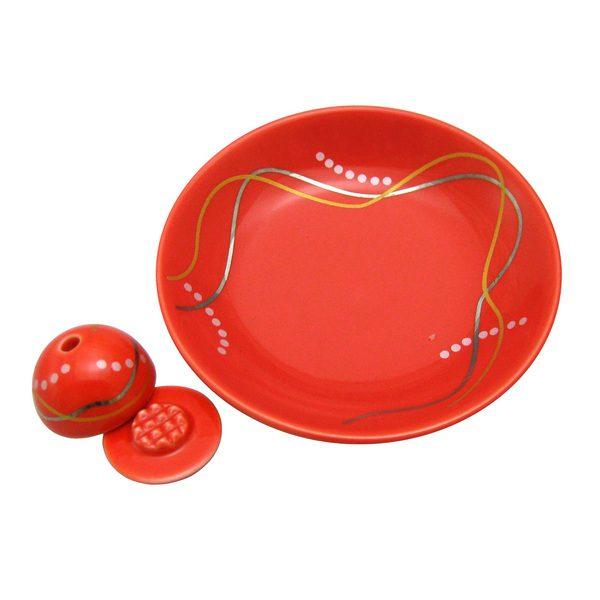 華かんざし 香立付香皿 日本製 有田焼 全5色 薫寿堂 お香立て 線香立て インセンスホルダー 伝統色 小物入れ 薄紅 白妙 黄釉 新緑 漆黒 推しカラー 上品 高級感 |  | 06