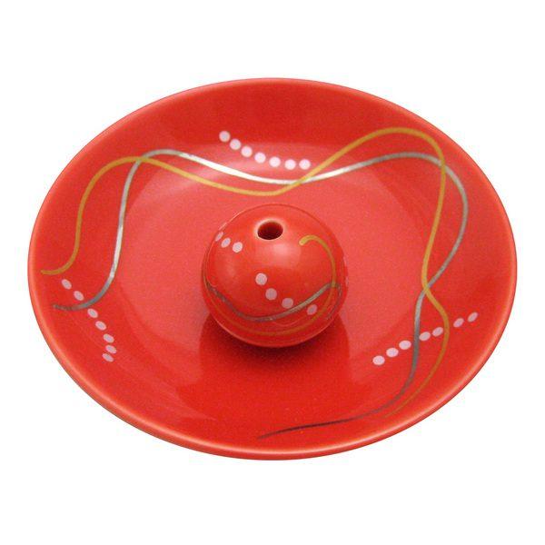 華かんざし 香立付香皿 日本製 有田焼 全5色 薫寿堂 お香立て 線香立て インセンスホルダー 伝統色 小物入れ 薄紅 白妙 黄釉 新緑 漆黒 推しカラー 上品 高級感 |  | 07