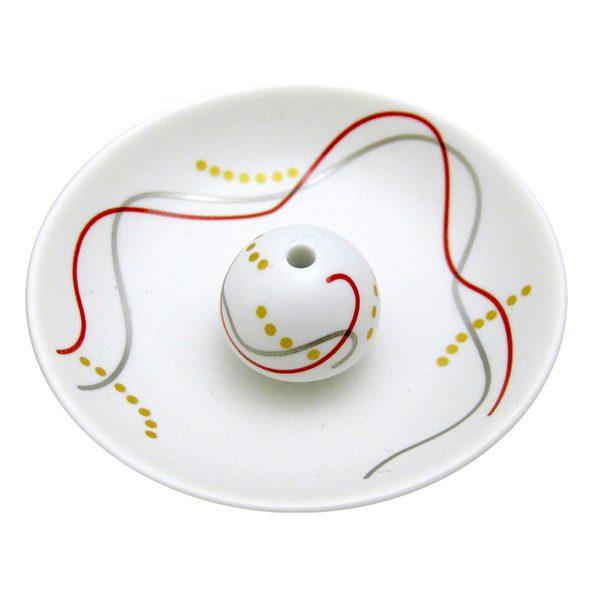 華かんざし 香立付香皿 日本製 有田焼 全5色 薫寿堂 お香立て 線香立て インセンスホルダー 伝統色 小物入れ 薄紅 白妙 黄釉 新緑 漆黒 推しカラー 上品 高級感 |  | 08