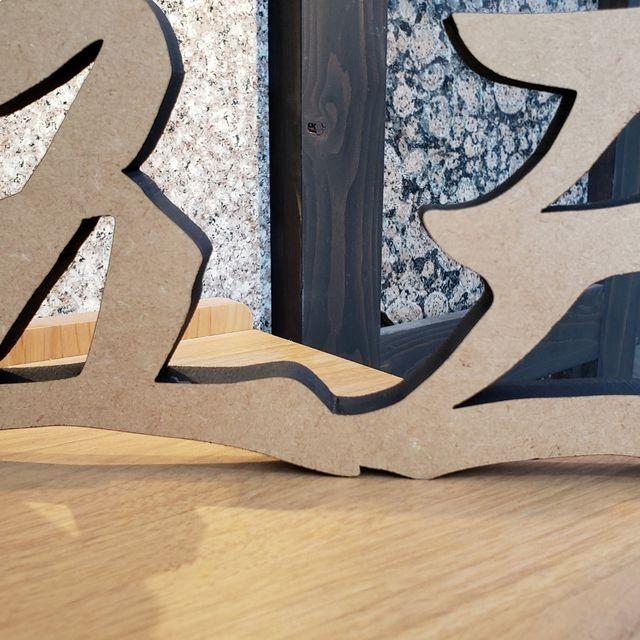 七五三 漢字 オブジェ 置物 木製 記念写真 高さ13.5cm 日付