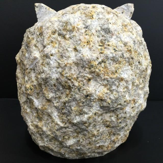 ふくろう 石像 16cm サビ石 最小サイズ 当店 オリジナル お招き