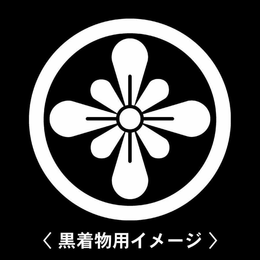 【 丸に梨の切り口 紋 】6枚入(布製のシール)羽織や着物に貼る家紋シール。男性 女性 留袖 黒紋付 白.黒地用 男の子着物用 七五三 お宮参り 貼り紋 | 