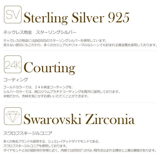 スワロフスキー ネックレス レディース 一粒 ベゼル 0.5ct
