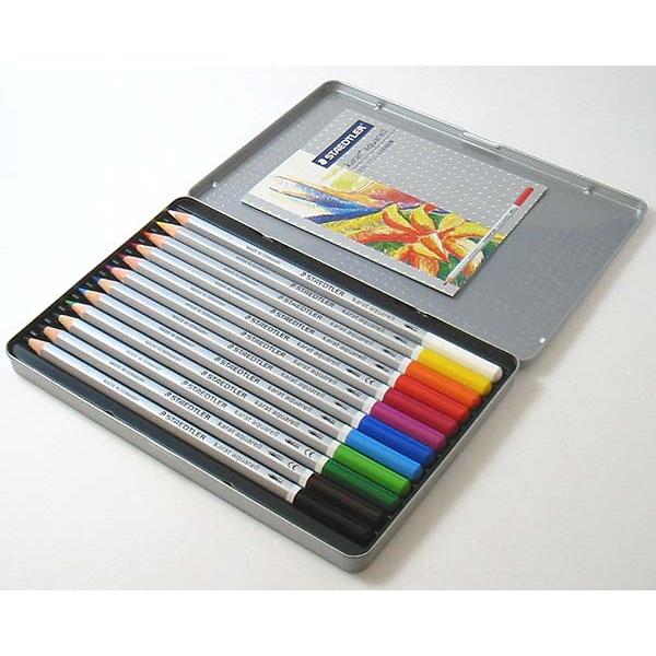 ステッドラー（STAEDTLER） ドイツ カラト アクェレル水彩色鉛筆 12色