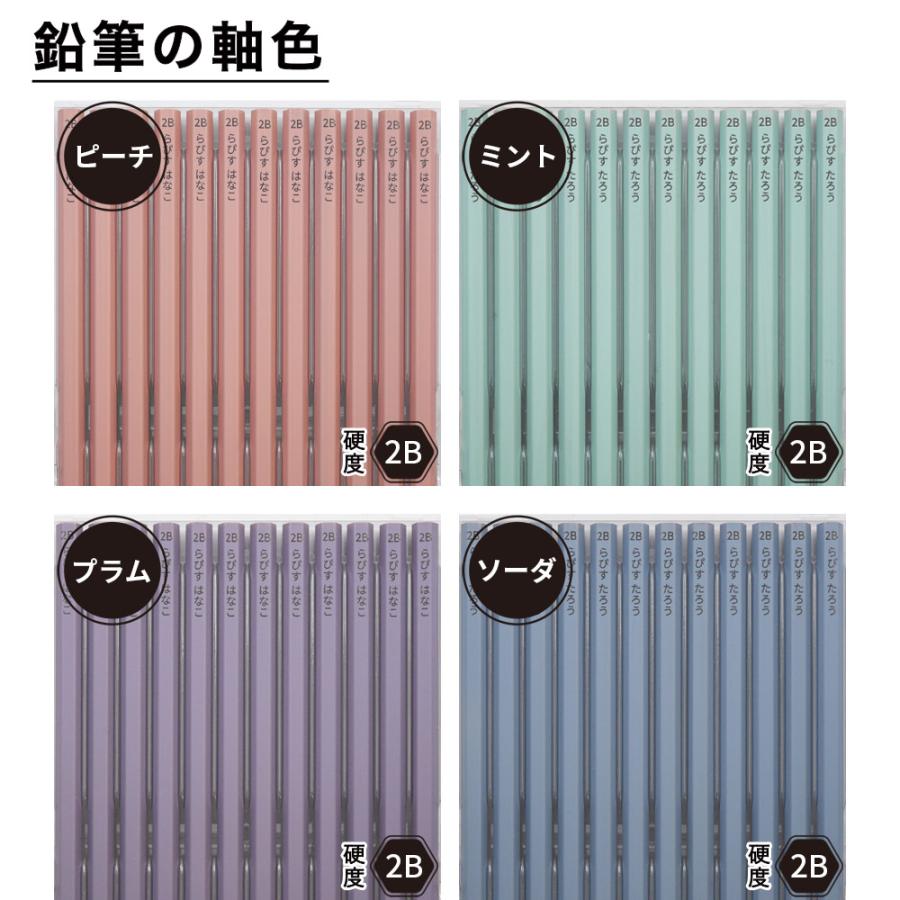 鉛筆 名入れ ブリックカラー鉛筆 2B 赤鉛筆 赤青鉛筆 卒園 記念品 入学