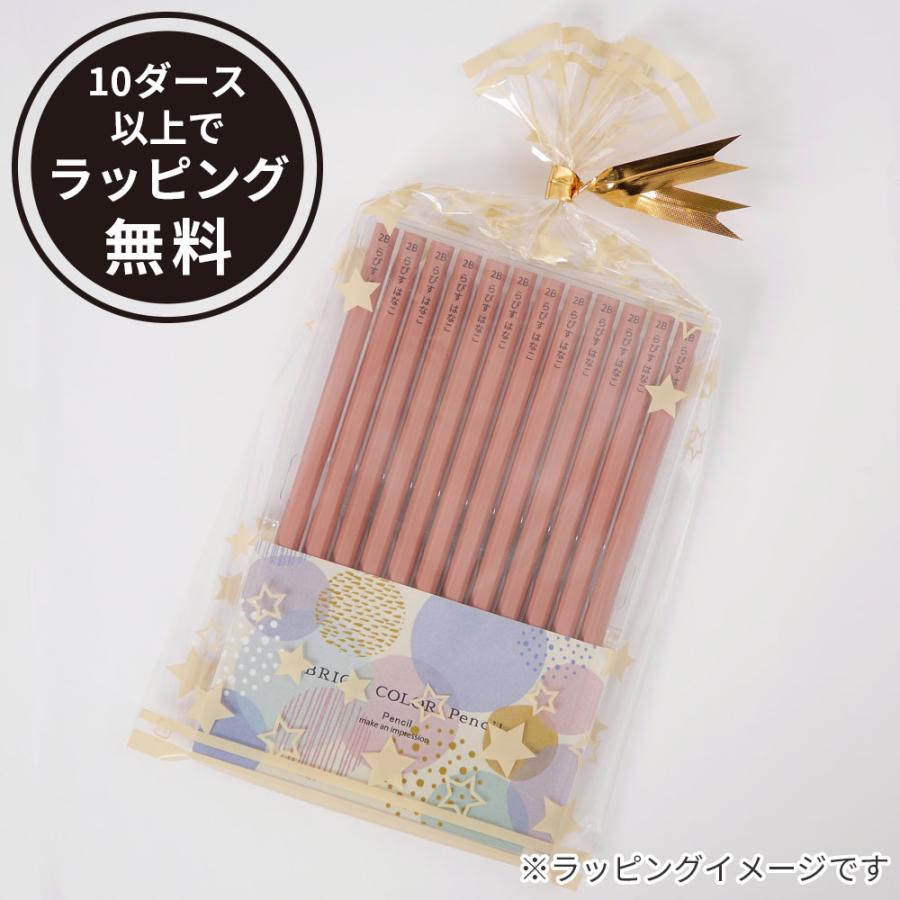 鉛筆 名入れ ブリックカラー鉛筆 2B 赤鉛筆 赤青鉛筆 卒園 記念品 入学