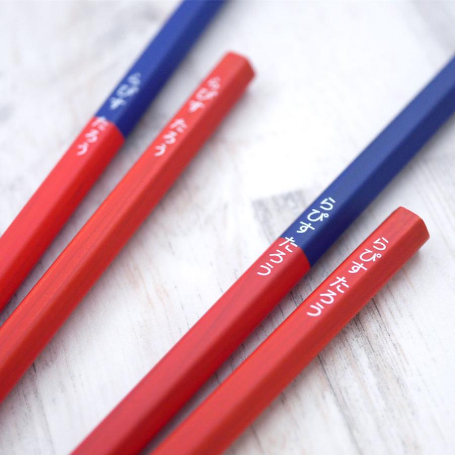 名入れ 赤鉛筆 赤青鉛筆 Red＆Blue 丸つけ用 卒園 記念品 オリジナル えんぴつ 無地 シンプル かわいい |  | 04