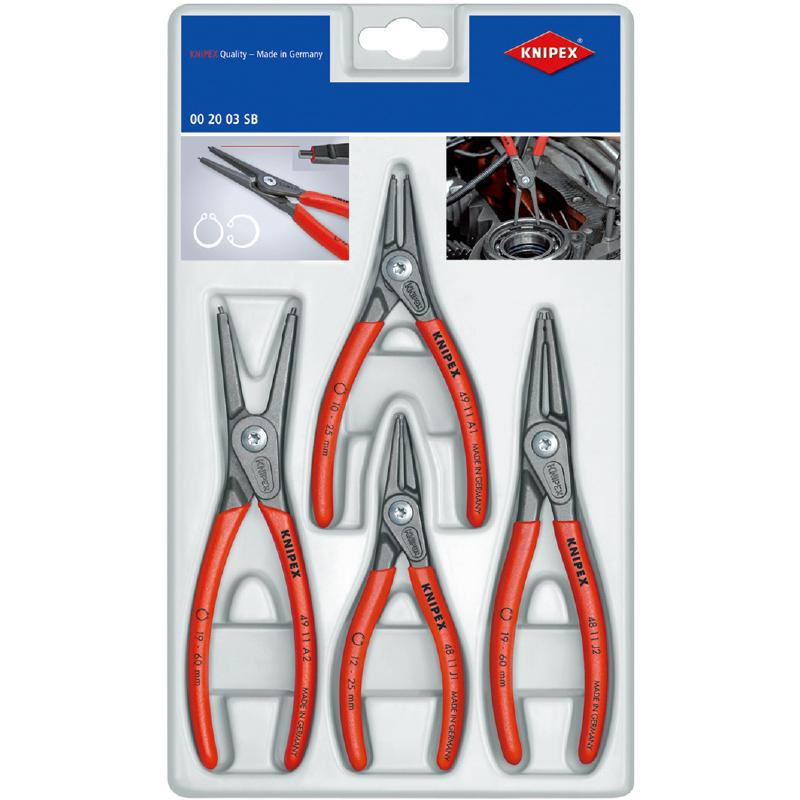 KNIPEX(クニペックス) 精密スナップリングプライヤーセット(4本組) 002003SB｜laplace