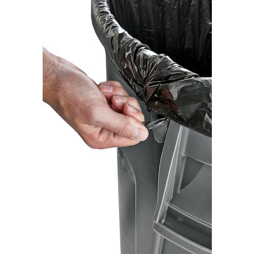 【直送品・代引き不可】ニューウェルブランズ・ジャパン ラバーメイド ラウンドブルートコンテナ スリット付き 75.7L ダークグリーン 262006の画像