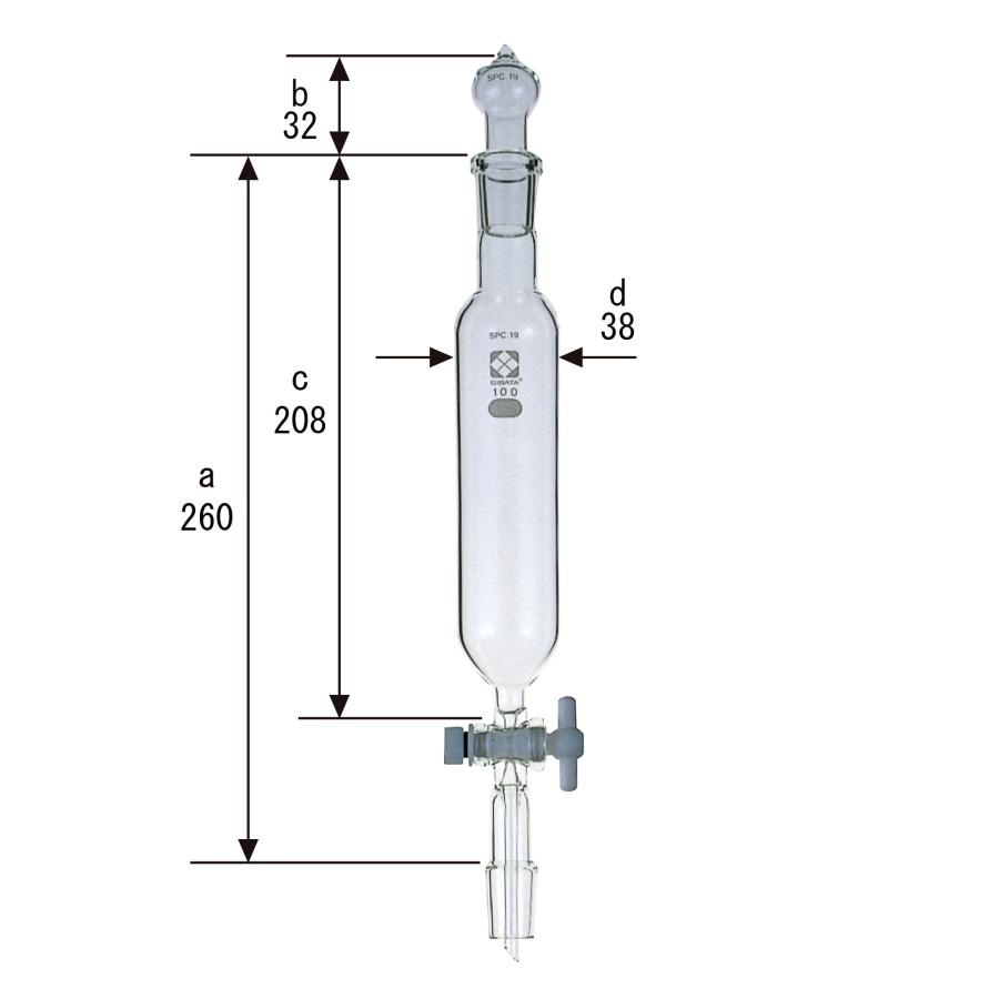 柴田科学 SPC分液ロート 円筒形 PTFEコック付 目盛付 200mL 030270-19200SPC分液ロート 圧力平衡側管 PTFEコック付 SIBATA 柴田科学 実験研究用分液ロート 通販モノタロウ