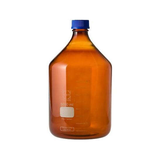 ねじ口瓶丸型茶褐色(デュラン(R)・017210) 5000mL 1-1961-12