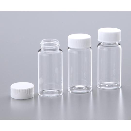ガラスシンチレーションバイアル (20mL) キャップ付き包装 ユリアキャップ コルク・アルミニウムライナー 1-2502-01