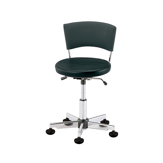 研究者専用チェアー(固定脚タイプ)背有り リング無し LC-60F 1-5930-03