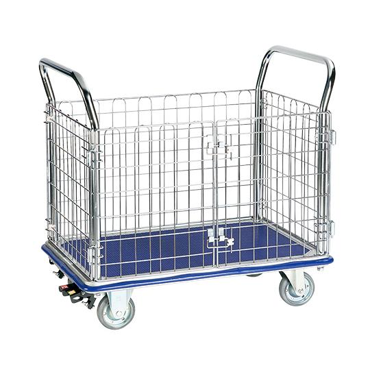 ASONE 観音扉型金網台車 300kg フットタイプ NK-307K-ST 1-6290-02