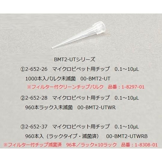 フィルター付クリーンチップ　0.1〜10μL　1000本入　1-8297-01