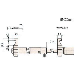 Mitutoyo(ミツトヨ) キャリパー形内側マイクロメータ 内径測定器 