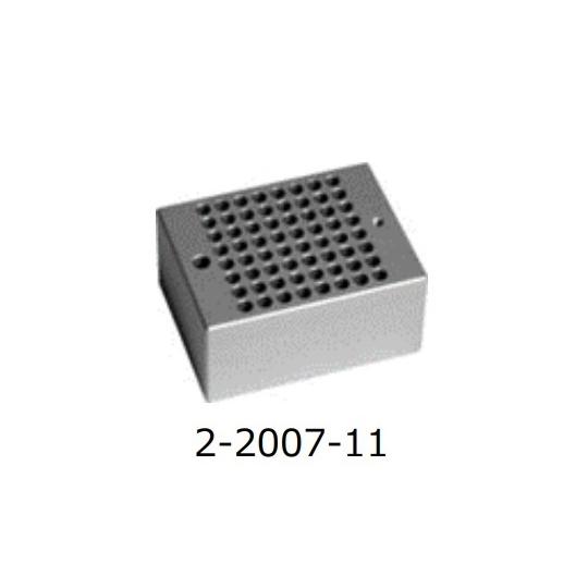 ドライバス用アルミブロック 0.2mL 64穴 0.26mLPCRストリップチューブ(8×8ウェル用) 2-2007-11