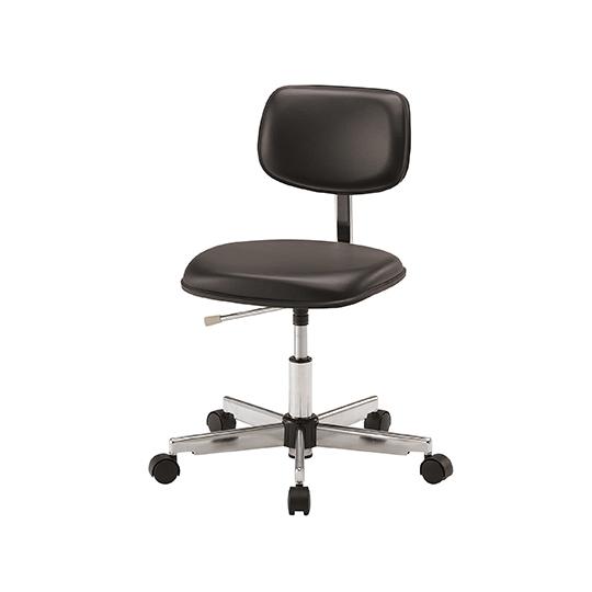 クリーンカラフルスタンダードチェア(クラス100対応) 足掛リング無し ブラック LSC-BK 2-666-01