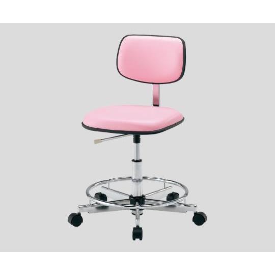 クリーンカラフルスタンダードチェア(クラス100対応) 足掛リング有り ピンク LSC-PR 2-670-02