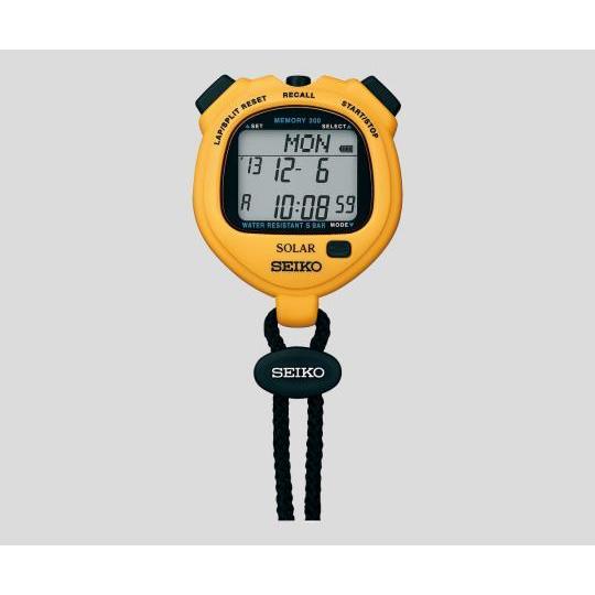 SEIKO ストップウォッチ デジタルストップウォッチ(ソーラー充電型) イエロー 2-9869-02 : 機械