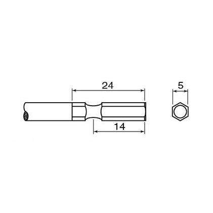 日東工器 NKビット NK31B 10X16X8X100 六角ボックス 30869の画像