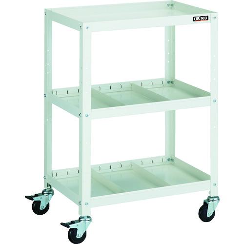 TRUSCO ツールワゴン ラビットワゴン 600X400 仕切2段付 ホワイト