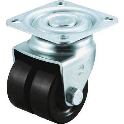 ユーエイ 重量用双輪キャスター ランキング第1位 自在車 50径 黒ナイロン車輪 Hg 50bn W
