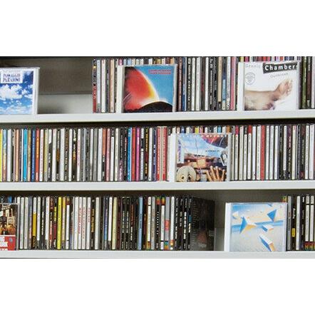 【直送・代引き不可・組み立て・設置無し】 オークス CDストッカー ホワイト CS924Wの画像