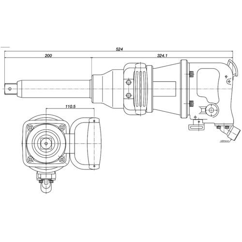 VESSEL 超軽量エアーインパクトレンチGT3900VL GT3900VL （ 297-7206 ）_1