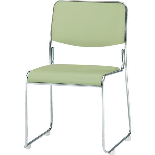 TOKIO スタッキングチェア メッキ脚タイプ ビニールレザー リーフ