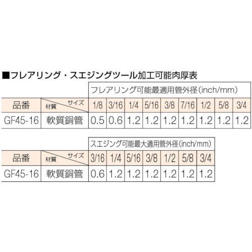 TRUSCO 45°インチサイズフレア&スエジアダプターセット GF4516 （ 125