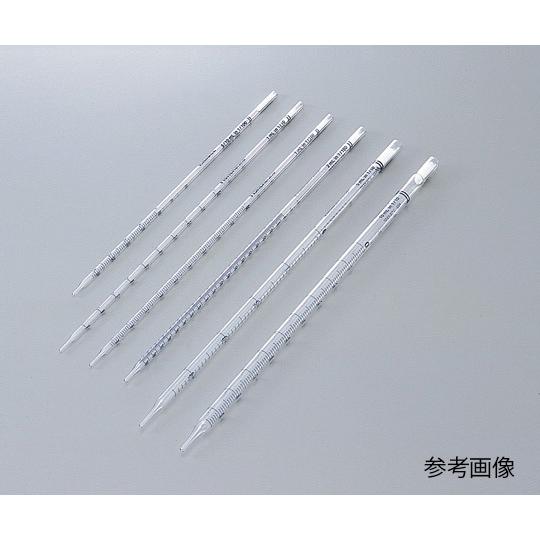 硼珪酸ガラス製ディスポピペット レギュラー丈（綿栓付・滅菌済） 1mL 目盛0.01ml 13-678-27C