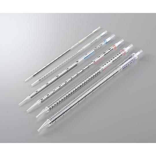 ポリスチレン製ディスポピペット レギュラー丈綿栓付き・γ線滅菌 1mL 目盛0.01mL 13-676-10G