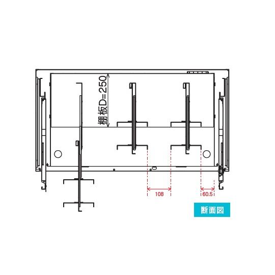 ナビス　アルティア中段点滴ユニット(収納扉付き)　900×475×795mmNM-TT900D