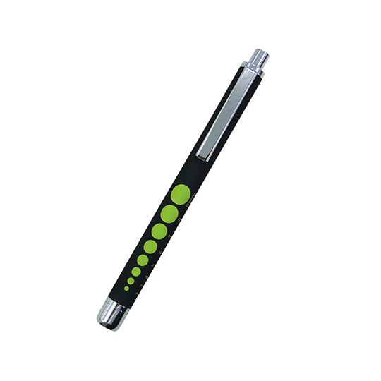 ナビス ラバー調ソフトLEDペンライト ブラック／グリーンKE-338 8-6494