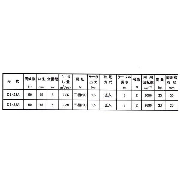 桜川ポンプ 水中ソリッドポンプ（過流） DS-22A-50Hz｜laplace｜02