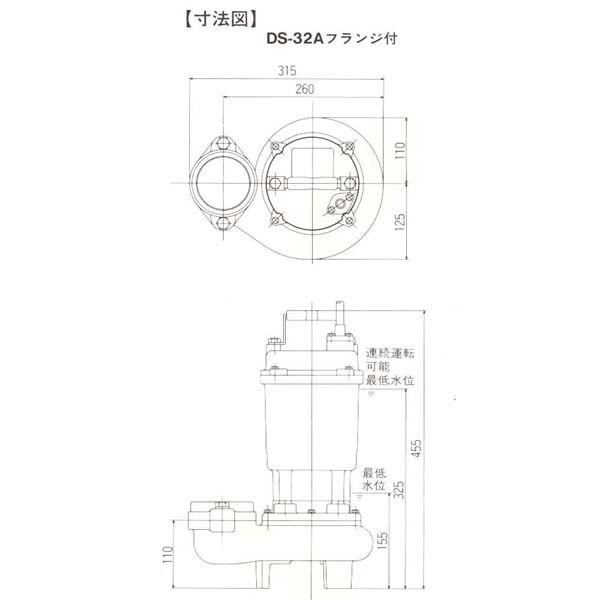 桜川ポンプ 水中ソリッドポンプ（過流） DS-32A-60Hz｜laplace｜04