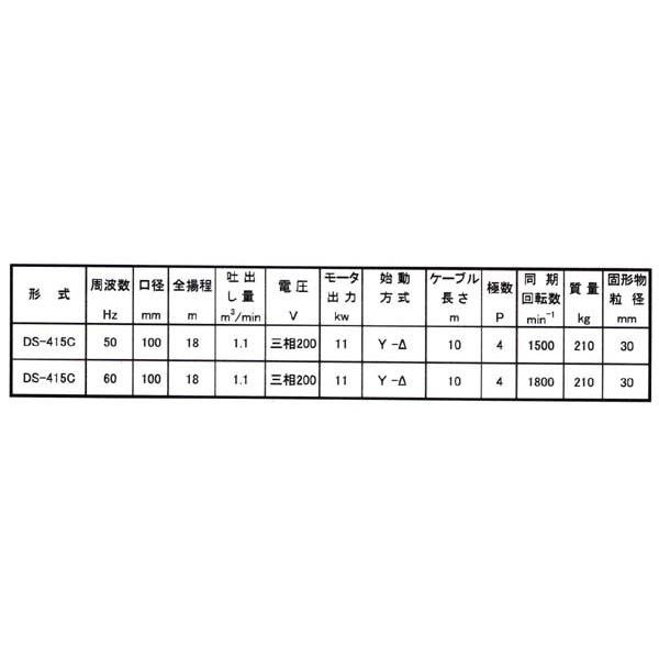 桜川ポンプ 水中ソリッドポンプ（過流） DS-415C-60Hz｜laplace｜02