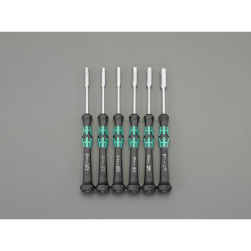。ページです ESCO エスコ 3.2-5.5mm/6本組 [Nut]ドライバー(精密用) EA550MG-100