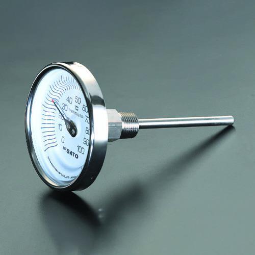 ESCO エスコ 0-150℃/200mm バイメタル式温度計 EA727AB-14