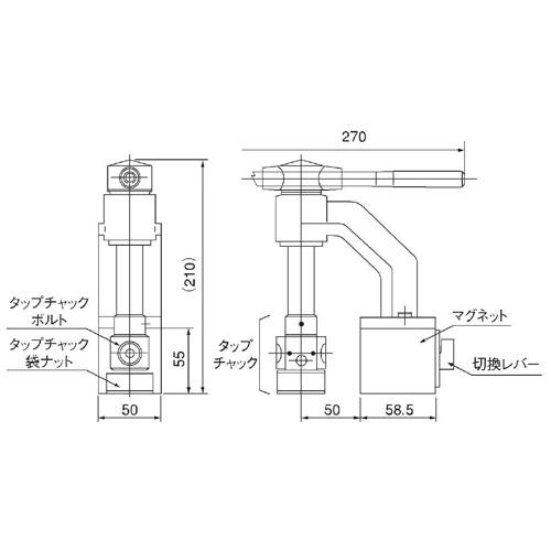 ESCO エスコ M3-M12 タップハンドル(マグネットベース付) EA829AK-1_4