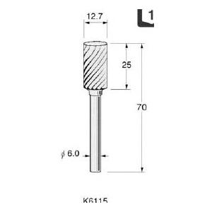 低価格の リューター 超硬カッター スパイラルカット K6115