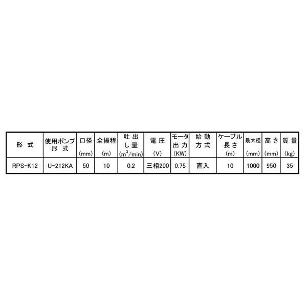 桜川ポンプスカムポンプ「みずすまし」 RPS-K12-60Hz｜laplace｜02