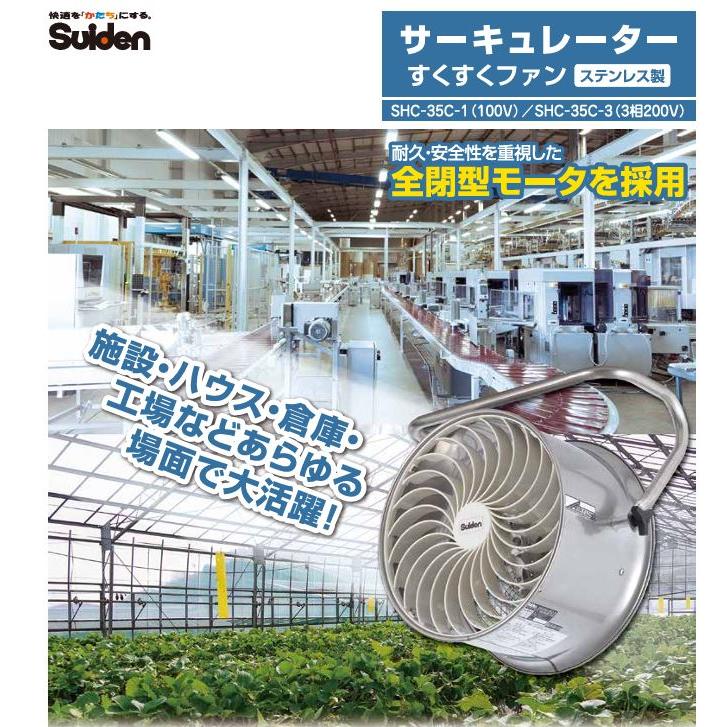 スイデン すくすくファン ステンレス 三相200V SHC-35C-3 : 機械工具の