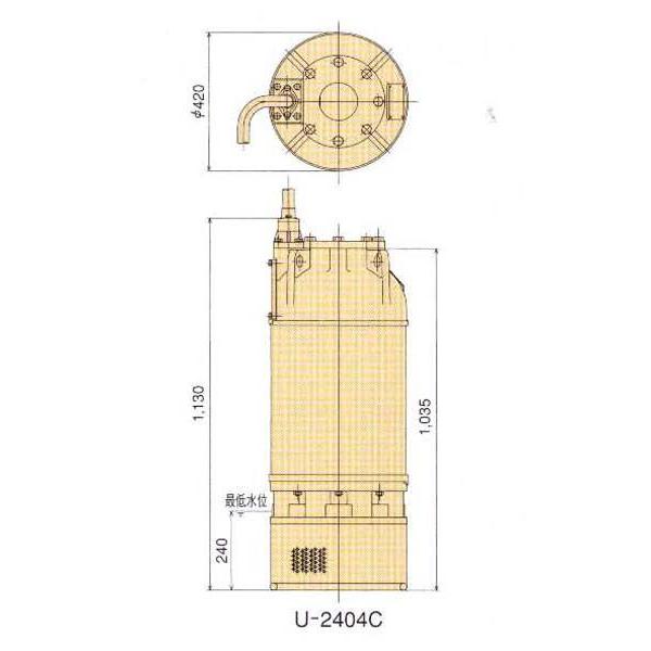 桜川ポンプ超高揚程水中ポンプ U-2404C-50Hz｜laplace｜04